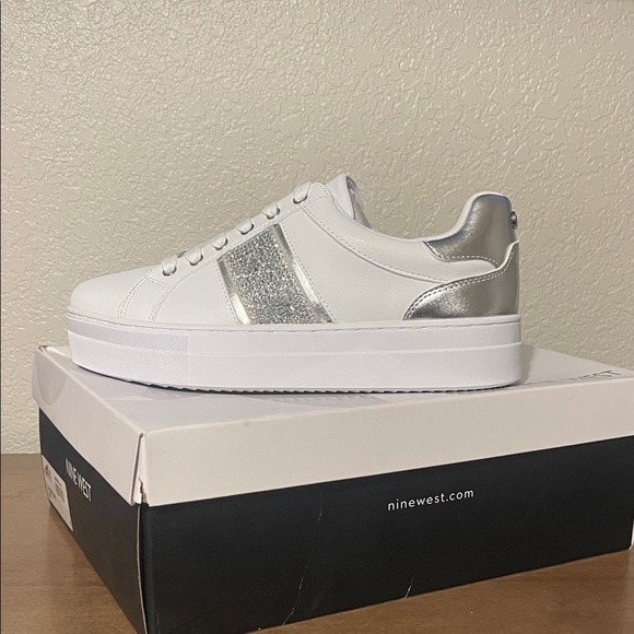 Nine West Shoes - Nine West Women's Sneakers in White and Silver
